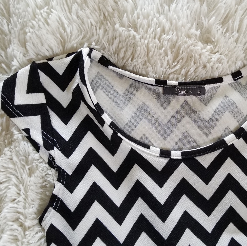 Black&White Short Dress